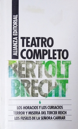 Teatro Completo Bertolt Brecht Tomo 6