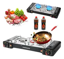 Comprar Cocina A Gas Portátil 2 Hornillas 2 En 1 Picnic Camping +gas