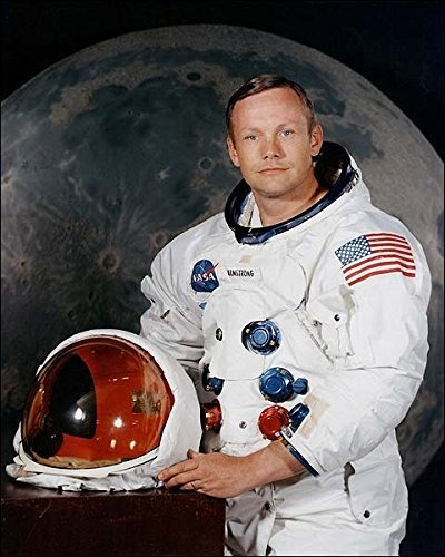 Apolo 11 neil Armstrong Retrato 8 x 10 museo Haluro De Plata