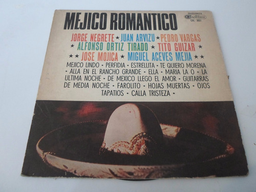 Negrete/ Arvizu/ Ortiz Tirado - Mexico Romantico - Vinilo