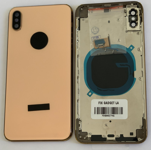 Chasis Para iPhone XS Max Lente Botones Bandeja Dorado