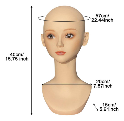 Cabeza De Maniquí Femenino, Perchero Multiusos Para Y