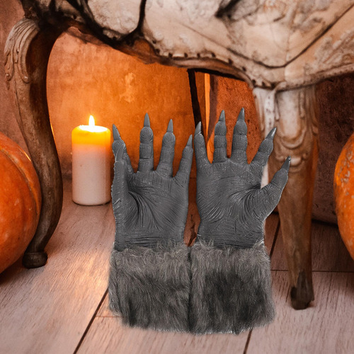 5 Guantes De Disfraz De Hombre Lobo Accesorio De Disfraz De