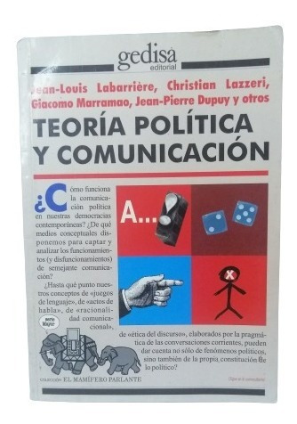 Teoría Política Y Comunicación, Jean-louis Labarrier Y Otros