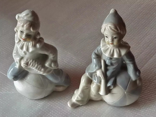 Lote De 2 Antiguas Damas De Porcelana, Años 50