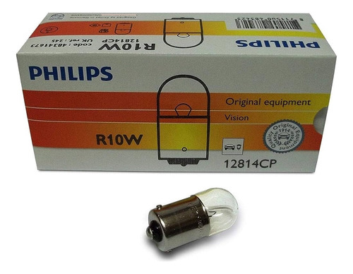 Kit 10 Lampara Philips 12814 1 Filamento 12v 10w Ba15s R10w