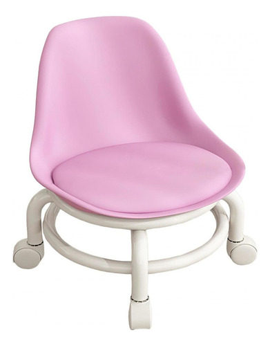 Silla Con Asiento De Ruedas Taburete De Pedicura Rosa