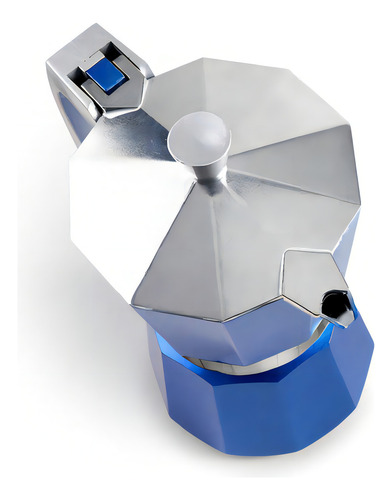 Cafetera Italiana Express Evva Aluminio Azul 6 Tazas Ibili
