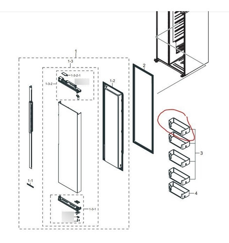 Bandeja Da97-20638a Puerta Der Samsung Rs27t5200b1/em