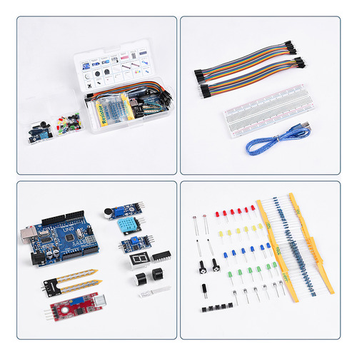 Kit Básico Inicial Uno R3 Para Arduino Arduino Uno R3 Kit Eletrônico Básico Kit Eletrônico Kit Atmega328p Compatível Com Arduino Uno Younic Atm328
