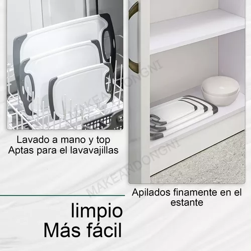 U Chef Set De 3 Tablas De Cocina Para Picar Cortar Con Asa U Chef Tablas.Corte.V1