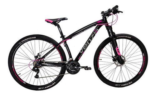 Imagen 1 de 1 de Mountain bike Venzo Shadow Series Loki Evo R29 S 21v frenos de disco mecánico cambios Shimano color negro/rosa