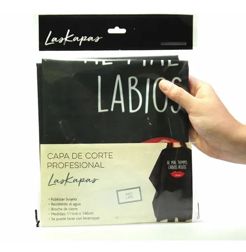 Capa De Corte Labios Rojos Red Lips Peluqueria Barberia