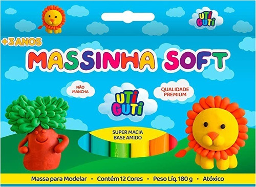 Massa Massinha Soft Para Atividades Escolares 2 Cxs De 12uni