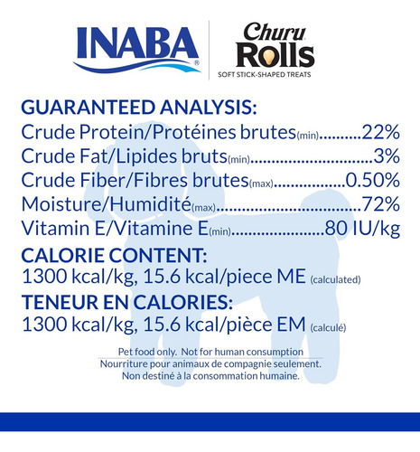Churu Rolls Para Perros Pollo/queso 6paq - 8rollos De 0.42oz
