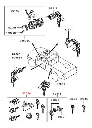 Juego De Llaves Completo De L200 Sportero