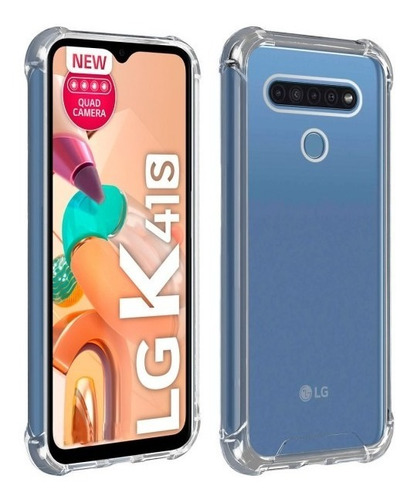 Funda Transparente Reforzada Para LG K41s K51s + Vidrio 9d