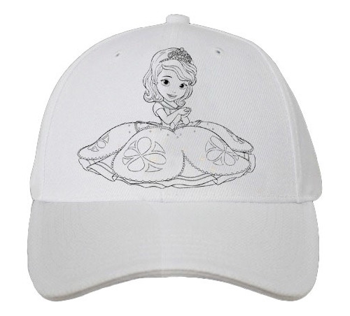 Gorras Para Pintar Con Fibras - 12 Un - Princesa Sofia