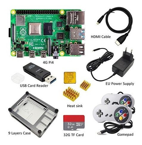 Paquete De Promoción Raspberry Pi-kit De 4gb, Modelo B Pi 4b