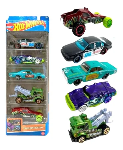 comprar Hot Wheels Pack X5 Autos Carrera Set Caja Mattel Original