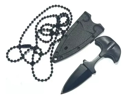 Push Dagger Puñal Pua Secret Defensa Personal Daga Collar Color Negro