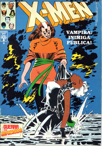 X-men N° 09 - Vampira: Inimiga Pública! - 68 Páginas Em Português - Editora Abril - Formato 13,5 X 19 - Capa Mole - 1989 - Bonellihq 9 Cx01 Fev24