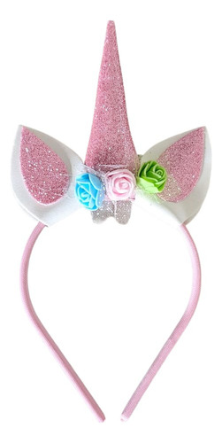 Tiara Infantil Unicornio Cores Festa Lembrancinha Eva Cor Rosa-claro