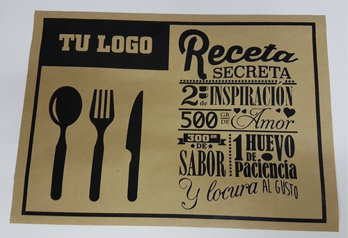 10.000 Individuales A3 Personalizados Kraft Mantel