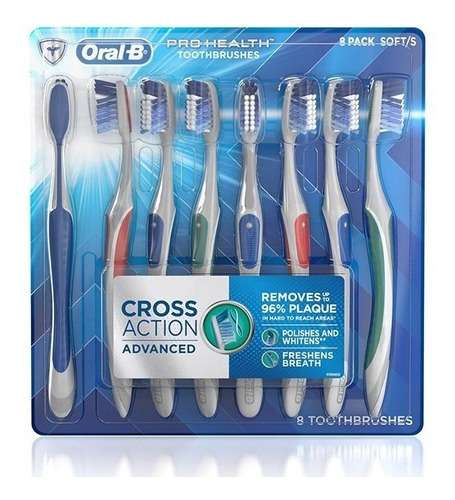 8-pack Cepillos Dentales Oral-b Pro Health Cross Action