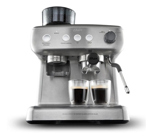 Cafetera Oster Expresso Con Molinillo Bvstem7300 -plomo