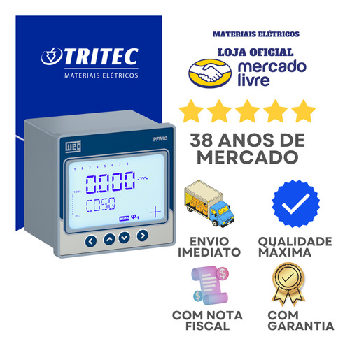 Controlador Fator De Potencia Pfw03-m8 120-510v 8/est. Weg