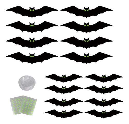 16pcs Delicados Morcegos Pendurados De Halloween Anti-desbot