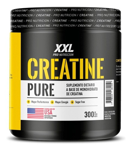 Xxl Pro Nutricion Creatine Pure Mayor Performance 300 Grs
