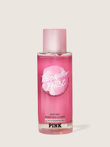 Body Mist Rosewater Óleos Essenciais Pink Victoria's Secret