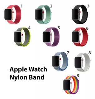 Correa Nylon-nilon Para Apple Watch 38/40/41/42/44/45mm