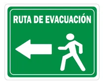 Comprar Señalamientos A Seguridad Protección Civil Calibre 40 Color Ruta Evacuación Izquierda