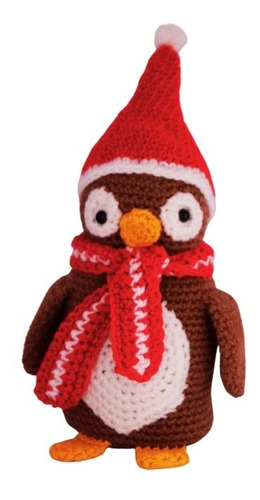 Muñeco Tejido Con Estambre  En Punto De Crochet Pinguino 