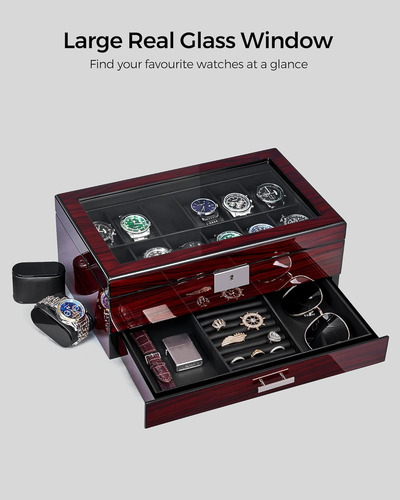 Funda De Reloj Anwbroad 12 Para Hombre, Caja De Reloj Con...