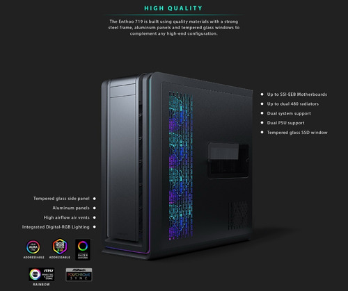 Imagen 2 de 9 de Gabinete Phanteks Enthoo 719 Full Tower D-rgb Premium !