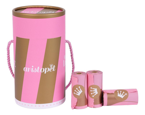 120 Bolsas Compostables Para Perros Aristopet - Poop Bag Rosa