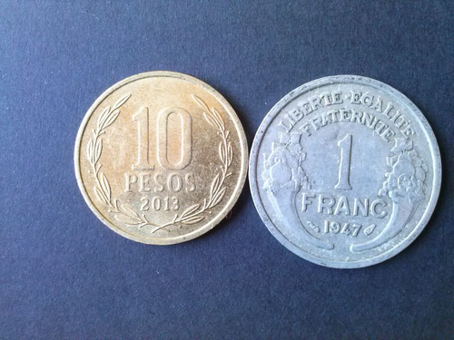 Moneda Francia 1 Franco 1947 Aluminio (c16)