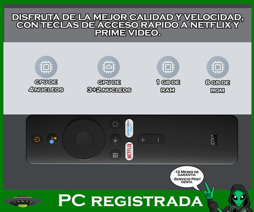 Imagen 4 de 9 de Xiaomi Mi Tv Stick Full Hd 8gb Android 9.0 Hdmi 2k Pcreg