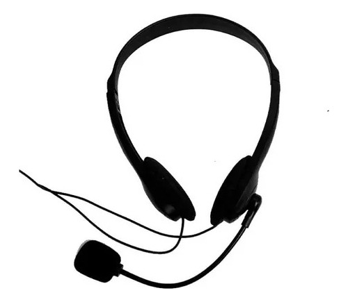 Audífonos De Diadema Con Micrófono Entrada Usb Ms-hdmultusb Color Negro Luz Negro