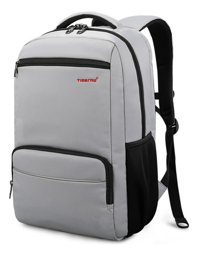 Mochila Tigernu Ejecutiva Para Notebook Gris Claro T-b3319