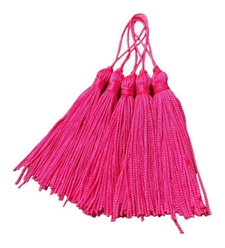 Franjas De Seda Tassel Pacote Com 100 Unidades Lembrancinhas Cor Rosa Choque