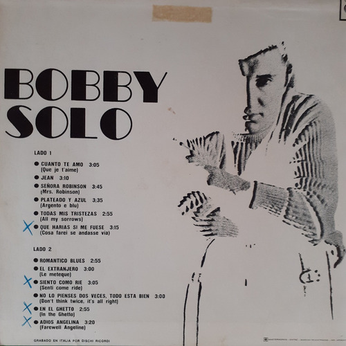 Vinilo Bobby Solo (cuanto Te Amo) (Usado)