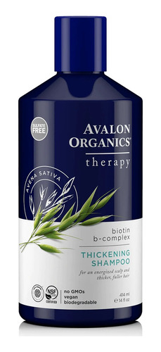 Avalon Organics Shampoo Complexo B Biotina Espessamento Fio