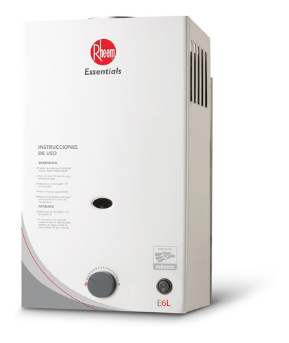 Calentador A Gas Natural Rheem Blanco Perlado Gn