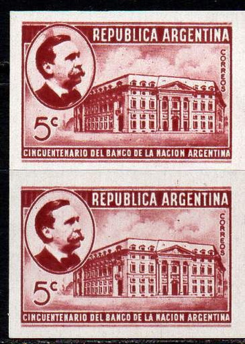 Argentina 1941. Prueba Del 5c Banco De La Nación, Pareja
