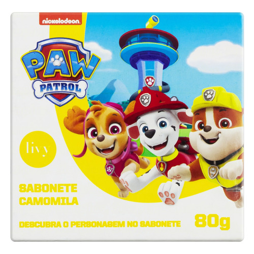 Sabão em barra Livy Camomila Paw Patrol de 80 g